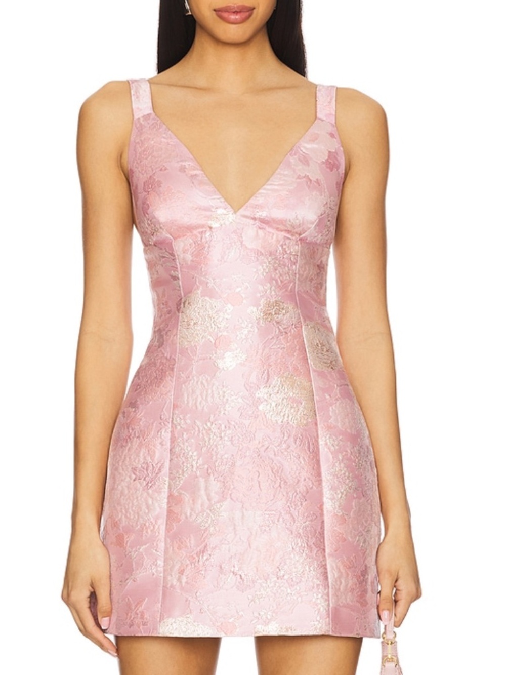 Cara Cara NAPLES Mini Dress Floral Pink Matelasse Jacquard - With Tags - Size 2